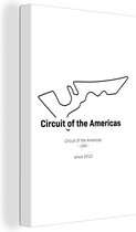 Canvas Schilderij Amerika - Circuit - Formule 1 - 60x90 cm - Wanddecoratie