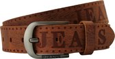 Fana Belts Leren heren riem cognac - Maat 85 - Riem dames/heren kleine maat - Broekriem - Stoere riem