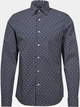 Overhemd Slim Fit Navy Print (D16171 - C173 - 6105)