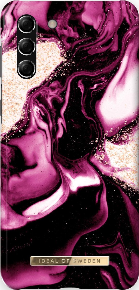 ideal of sweden fashion case geschikt voor samsung galaxy s21+ golden ruby marble