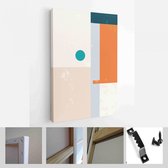 Set van abstracte geometrische kunst aan de muur. Halverwege de eeuw illustratie in minimalistische stijl voor wanddecoratie achtergrond - moderne kunst canvas - verticaal - 187545