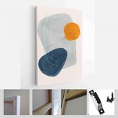 Set van creatieve minimalistische handgeschilderde illustraties voor wanddecoratie, briefkaart of brochure cover design - Modern Art Canvas - Verticaal - 1719424231