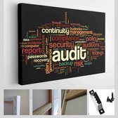 Onlinecanvas - Schilderij - Audit En Naleving In Woord Tag Cloud Art Horizontaal - Multicolor - 115 X 75 Cm