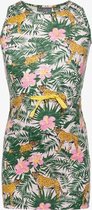 TwoDay meisjes jurk met jungle print - Groen - Maat 110/116