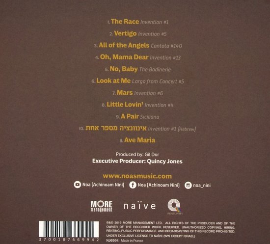 Noa - Letters To Bach (CD)