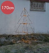 kerstboom "Foldy" -170cm -Ook geschikt voor buiten -lichtkleur: Warm Wit -met stekker -Kerstdecoratie