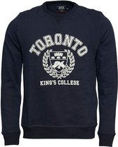 River Woods Sweater met ronde hals in blauw