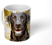 Mok - Gelukkige zwarte hond - 350 ML - Beker
