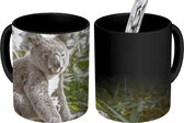 Magische Mok - Foto op Warmte Mok - Koala - Plank - Planten - 350 ML
