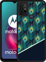 Motorola Moto G10 Hardcase hoesje Pauwenveren - Designed by Cazy