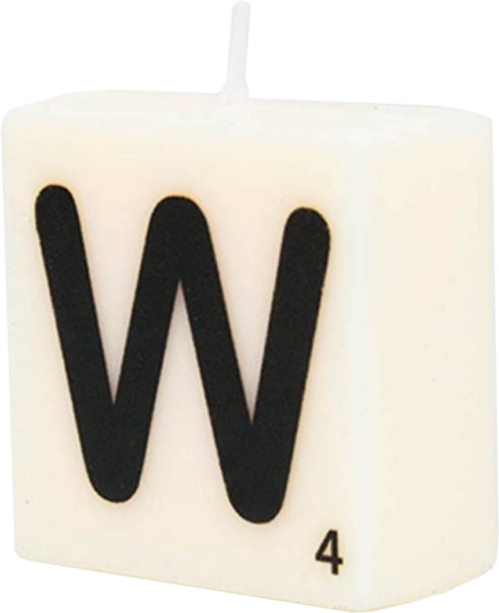 Letter Kaarsje - W