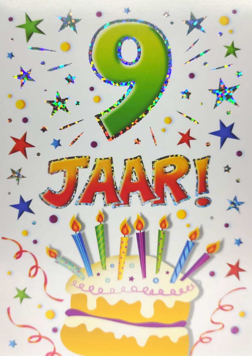 Verjaardagskaart - That funny age - 9 jaar - Met Envelop - Per Stuk