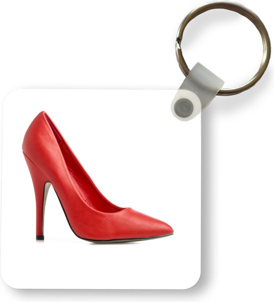Hoogfront sandaal rood open teen en naaldhak | Hooggesloten pump