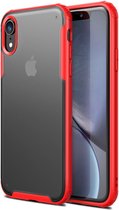 Mobiq Clear Hybrid Case iPhone XR | Clear back iPhone hoesje met Frosted Clear Achterkant en TPU | Apple iPhone XR 6.1 inch case | Backcover hoes