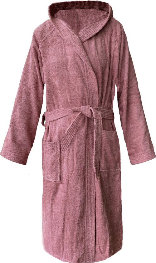 HOMELEVEL Badstof Badjas 100% Katoen Dames Heren Antraciet Maat 6XL