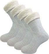 4 paires de Chaussettes d'intérieur en laine mérinos - Blauw - Taille 35-38