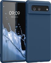 kwmobile telefoonhoesje voor Google Pixel 6 - Hoesje voor smartphone - Back cover in donkerblauw