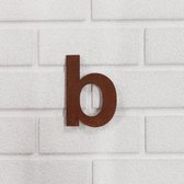 Cortenstaal Huisnummer - Letter b - 10cm hoog