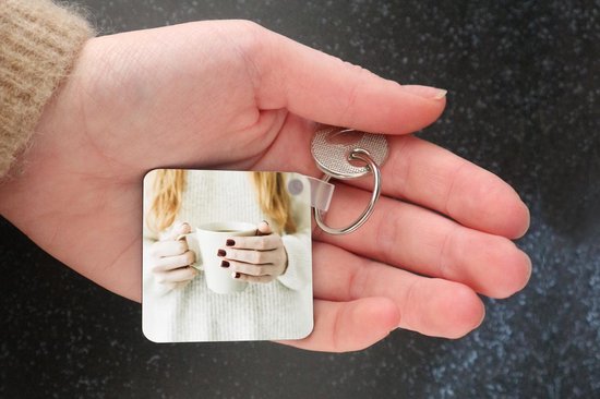 Porte-clés - Femme - Pull - Café - Plastique