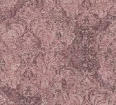 Livingwalls Mata Hari - Vintage behang - Ornamenten, bloemen en glitters - roze paars lila - 1005 x 53 cm
