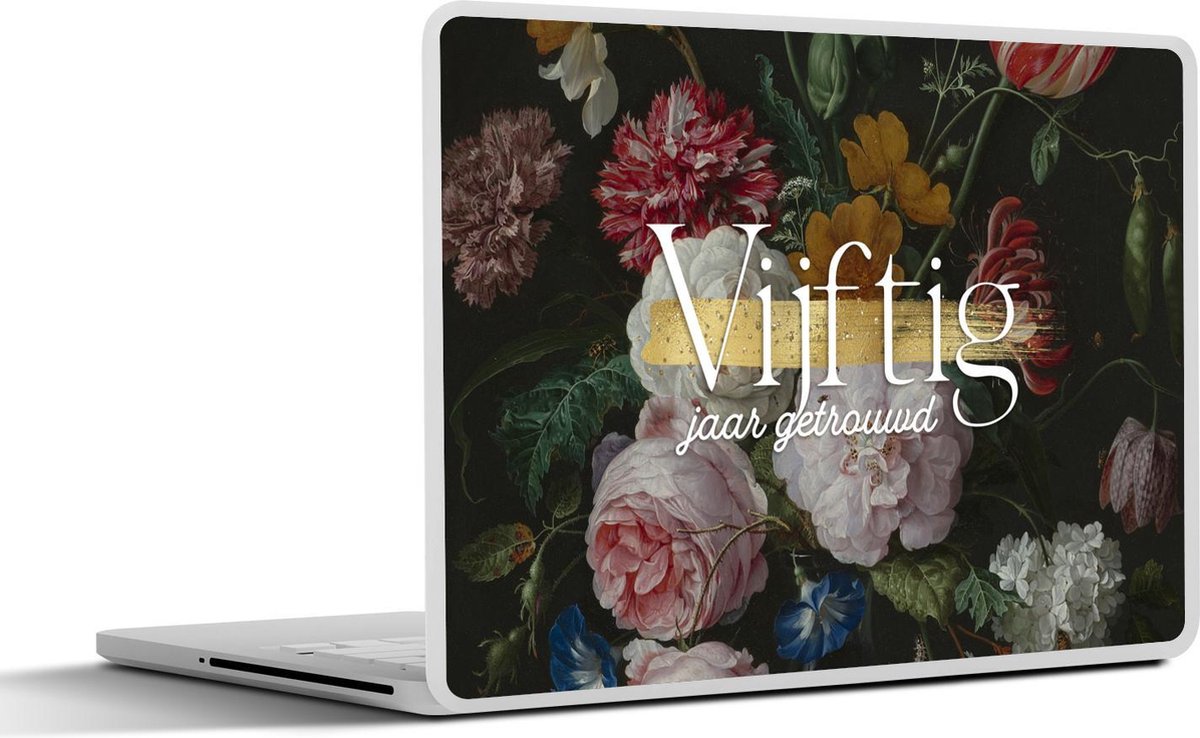 Laptop sticker - 11.6 inch - vijftig jaar getrouwd - Quotes - Jubileum - Trouwen - Spreuken - 30x21cm - Laptopstickers - Laptop skin - Cover