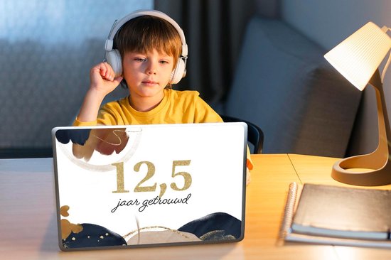 Autocollant pour ordinateur portable - 10,1 pouces - Anniversaire - Citations - 12,5 ans de mariage - Dictons - 25x18cm - Autocollants pour ordinateur portable - Skin pour ordinateur portable - Couverture