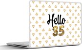 Laptop sticker - 17.3 inch - Quote - Verjaardag - 35 jaar - 40x30cm - Laptopstickers - Laptop skin - Cover