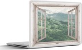 Laptop sticker - 15.6 inch - Doorkijk - Berg - Boom - 36x27,5cm - Laptopstickers - Laptop skin - Cover