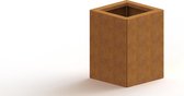 MySteel Cortenstaal plantenbak Miami 400x400 Inclusief Bodemplaat  - Hoogte: 800mm