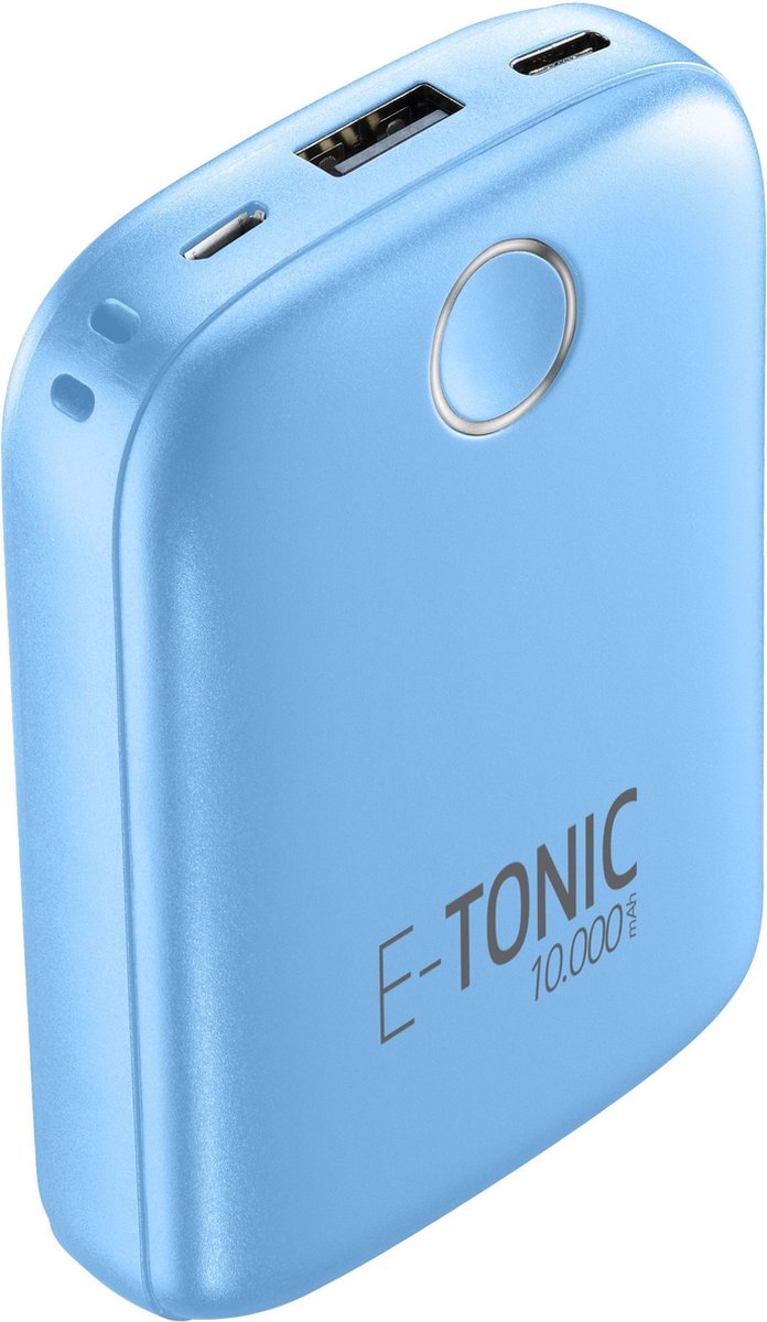 Cellularline E-Tonic powerbank 10000 mAh Blauw