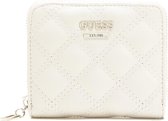 Guess Cessily Slg Small Zip Around Dames Portemonnee - Creme