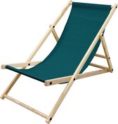 ECD Germany opvouwbare houten ligstoel, 3 ligstanden, tot 120 kg, donkergroen, ligstoel tuin ligstoel relax ligstoel strand ligstoel opvouwbare stoel, voor de tuin, terras en balkon