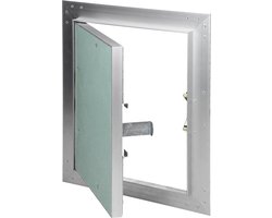 ECD Germany inspectieluiken rigips gipsplaat 200x250mm aluminium frame GK-inzetstuk veiligheidsslot vochtbestendig stabiele klep wandmontage plafondmontage reiniging onderhoud gipsplaat geschikt voor droogbouw en vochtige omgevingen