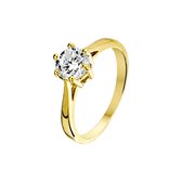 The Jewelry Collection Ring Zirkonia - Goud