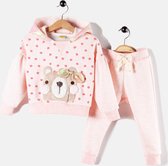 alisé Meisjes joggingpak teddy bear met capuchon 110 Roze