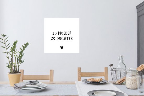 Stickers muraux - Film autocollant - Proverbes - Telle mère, telle fille - Citations - Maman - Fille - 80x80 cm - Film adhésif - Stickers muraux chambre d'enfant - Papier peint autocollant - Papier peint autocollant - Film autocollant