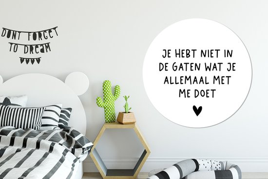 Wall Circle - Wall Circle Inside - Proverbes - Citations - Ce que tu me fais - ⌀ 150 cm - Décoration murale - Peintures ronds