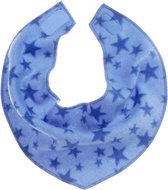 Playshoes - Fleece driehoek sjaal voor kinderen - Onesize - Sterren - Blauw - maat Onesize