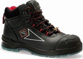Sanita Hoge Werkschoen Meteorite 911250 S3 - Zwart/Rood 8232 - 41