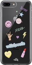 xoxo Wildhearts case voor iPhone 7/8 Plus - Wildhearts Icons - xoxo Wildhearts Transparant Case