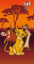 ApolloX strandlaken Lion King junior 70 x 140 cm katoen oranje