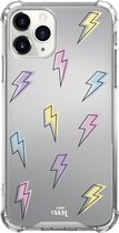 Thunder Colors - iPhone Mirror Case - Spiegel hoesje geschikt voor de iPhone 11 Pro hoesje - Hoesje met bumper geschikt voor iPhone 11 Pro case - Shockproof hoesje Thunder Colors