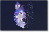 Abstracte Wolf - 1000 Stukjes puzzel voor volwassenen - Minimalist - Dieren