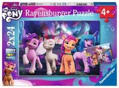 Ravensburger Kinderpuzzle 05235 - My little Pony Movie - 2x24 Teile Puzzle für Kinder ab 4 Jahren