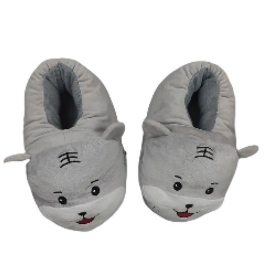 Foto: Grappige pantoffels grijze honden sloffen one size fits all maat 34 t m 40 voor kinderen dames en heren pantoffel dierensloffen pluche dierenpantoffels zachte binnenschoenen sloffen en pantoffels maat 32 33 34 35 36 37 38 39 40