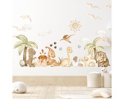 Muursticker baby dino's | cartoon dieren | Stickers zelfklevend | Kinderkamer |Babykamer | slaapkamer | Meisje | Jongen | Huis inrichting | Stickerkamer®