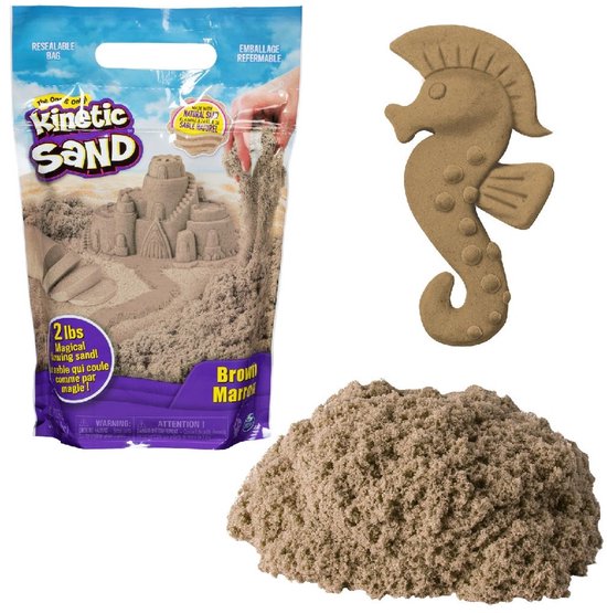 Kinetic Sand - Kneedbaar Speelzand - Bruin - 0,9 kg origineel Kinetic Sand - Sensorisch speelgoed