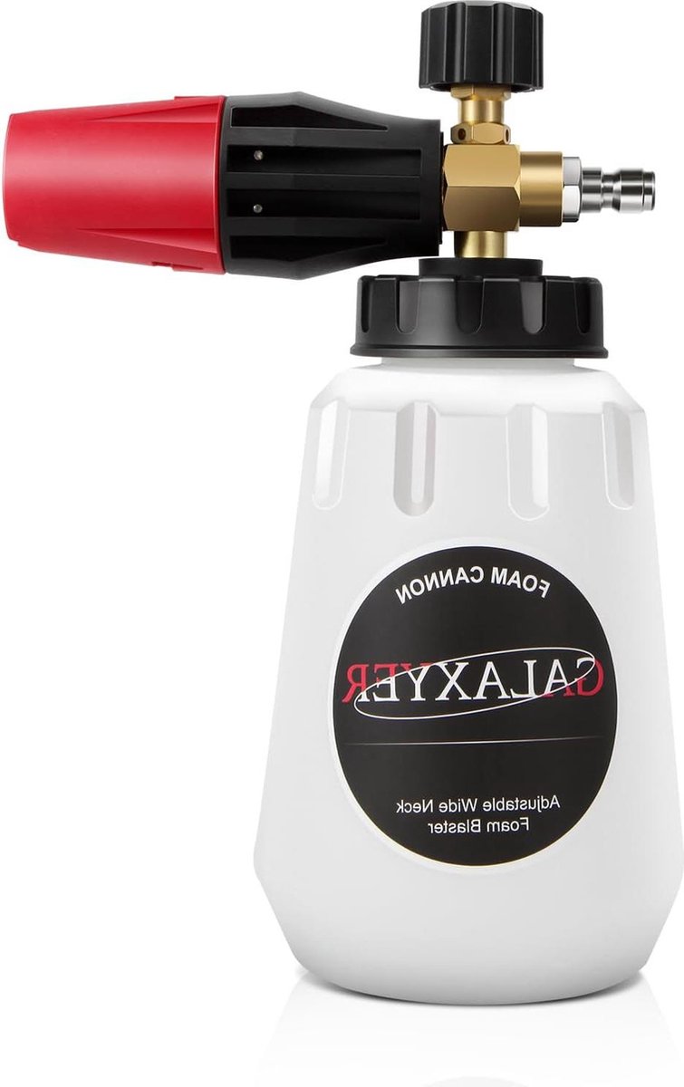 1000 ml Heavy Duty Sneeuwschuimpistoolsproeier - Brede Hals Verstelbaar Dik Schuim - Hogedrukreiniger - 1/4 '' Quick Connector