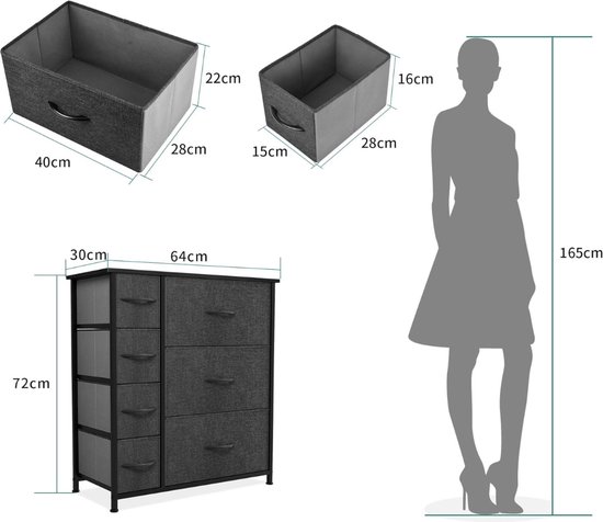 vidaXL Ladekast 60x36x103 cm bewerkt hout grijs sonoma eikenkleurig, ladekastje, kast, kastjes, ladekastjes, kasten, opslagkast, opslagkasten vidaXL Ladekast 60x36x103 cm bewerkt hout grijs sonoma eikenkleurig, ladekastje, kast, kastjes, ladekastjes, kasten, opslagkast, opslagkasten