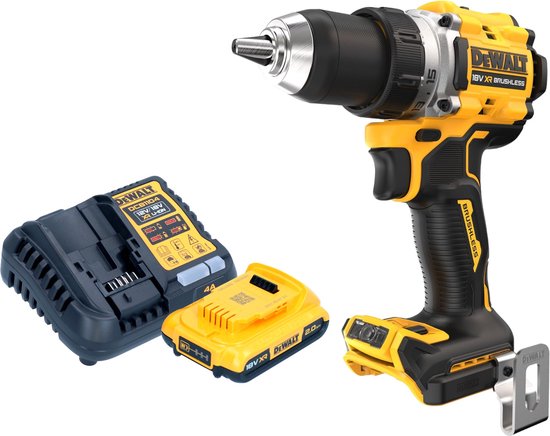 DeWalt DCD 800 D1 accuboormachine 18 V 90 Nm borstelloos + 1x oplaadbare accu 2.0 Ah + lader